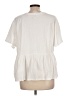 Mud Pie White Short Sleeve Blouse Size L - photo 2