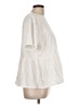 Mud Pie White Short Sleeve Blouse Size L - photo 4
