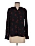 Ann Taylor Print Black Long Sleeve Blouse Size M (petite) - photo 1
