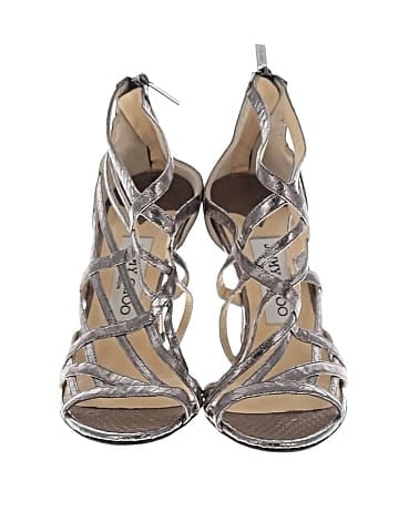 Jimmy Choo snakeskin embossed sandals (view 2)