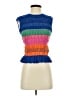 Zara 100% Polyester Blue Sleeveless Blouse Size S - photo 1