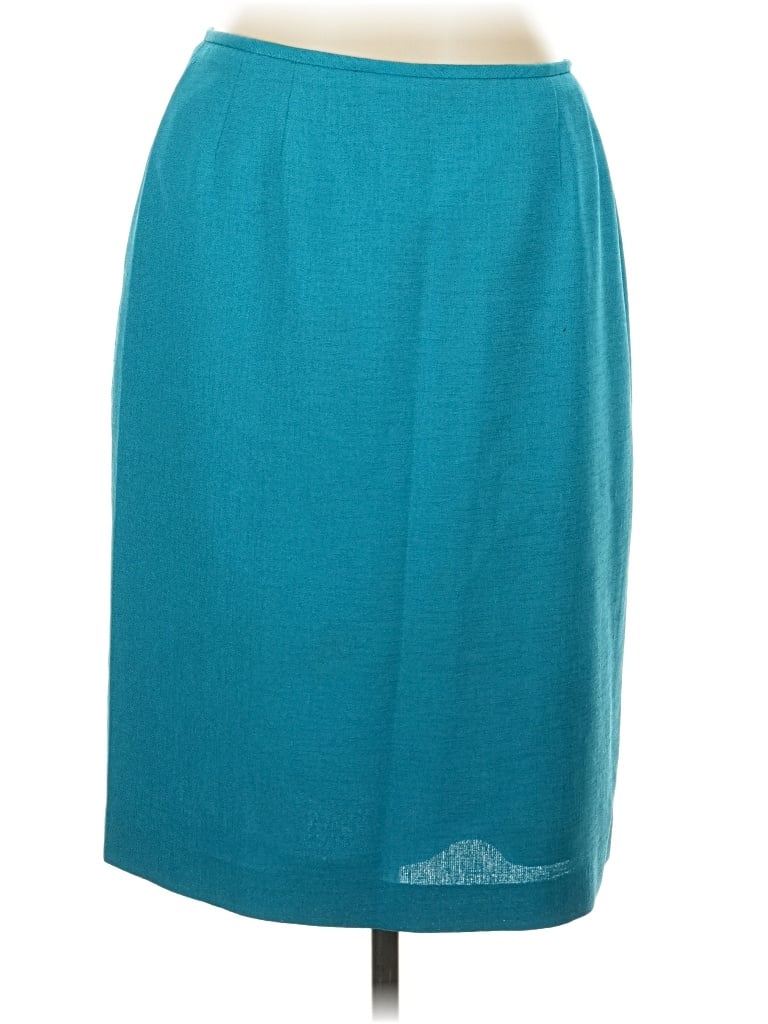 Pre-owned Anne Klein Formal Skirt In Teal