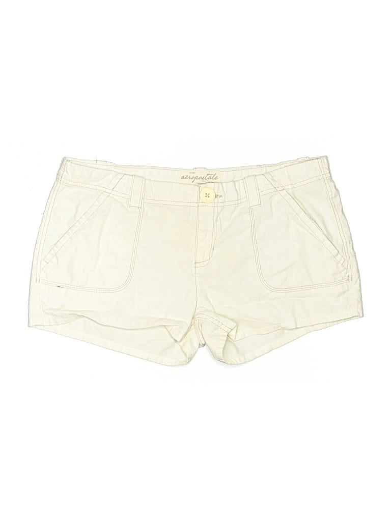 Pre-owned Aéropostale Khaki Shorts In Ivory