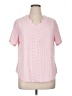 Unbranded 100% Polyester Pink Short Sleeve Blouse Size 1XL - photo 1