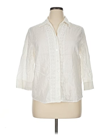 Alfred Dunner 3/4 Sleeve Button-Down Shirt (view 1)