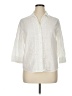 Alfred Dunner Ivory 3/4 Sleeve Button-Down Shirt Size 14 - photo 1