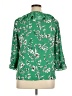 Cato 100% Polyester Green 3/4 Sleeve Blouse Size XL - photo 2