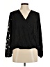 Maurices 100% Polyester Black Long Sleeve Blouse Size M - photo 1