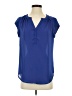 Fun2Fun 100% Polyester Blue Short Sleeve Blouse Size S - photo 1