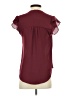 Mine 100% Polyester Burgundy Short Sleeve Blouse Size S - photo 2
