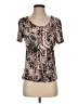 Dex Brown Short Sleeve Top Size M - photo 1