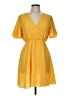 Unbranded 100% Polyester Polka Dots Yellow Casual Dress Size M - photo 1