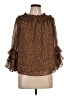 CeCe 100% Polyester Brown 3/4 Sleeve Blouse Size L - photo 1