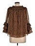 CeCe 100% Polyester Brown 3/4 Sleeve Blouse Size L - photo 2