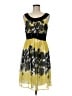 Cato Graphic Yellow Cocktail Dress Size 6 - photo 1