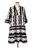 Unbranded 100% Polyester Aztec Or Tribal Print Checkered-gingham Stripes Black Casual Dress Size L - photo 1