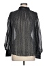 H&M Metallic Silver Long Sleeve Blouse Size L - photo 1