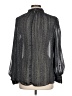 H&M Metallic Silver Long Sleeve Blouse Size L - photo 2