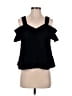 Topshop Black Short Sleeve Top Size 2 - photo 1
