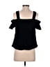 Topshop Black Short Sleeve Top Size 2 - photo 2
