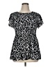 Ninety 100% Polyester Graphic Black Casual Dress Size 1X - photo 1