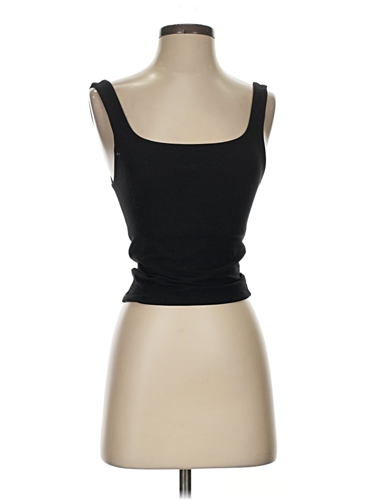 Pre-owned Carbon38 Tank Top Black Strapless Neckline Tops