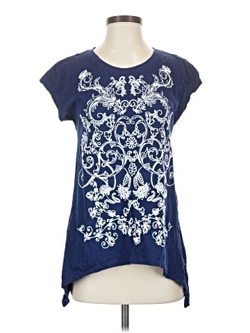 Blue Saks Fifth Avenue Short Sleeve Top (view 1)