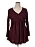 BLOOMCHIC Burgundy Long Sleeve Blouse Size 14 - photo 1