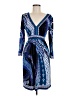 ECI Print Blue Cocktail Dress Size M - photo 1