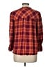 Cato Plaid Orange 3/4 Sleeve Button-Down Shirt Size L - photo 2