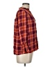 Cato Plaid Orange 3/4 Sleeve Button-Down Shirt Size L - photo 4