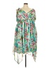 Torrid 100% Polyester Tropical Green Cocktail Dress Size 4X Plus (4) - photo 1
