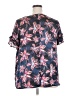 Lane Bryant 100% Polyester Blue Short Sleeve Blouse Size 20 - photo 2