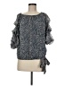 CeCe 100% Polyester Blue Gray 3/4 Sleeve Blouse Size M - photo 1