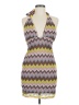 Almost Famous 100% Polyester Chevron-herringbone Brown Cocktail Dress Size M - photo 1
