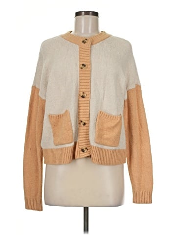 Madewell Colorblock Colburne Cardigan Sweater in Coziest Textured Yarn (view 1)