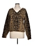 Shein 100% Polyester Animal Print Brown Cardigan Size L - photo 1