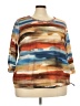 Alfred Dunner Brown 3/4 Sleeve Blouse Size 3X - photo 1