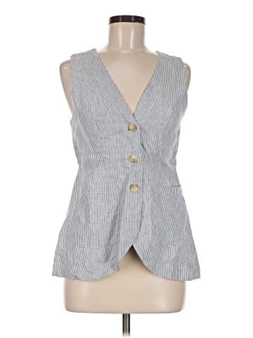 Olivaceous Sleeveless Button-Down Shirt (view 1)