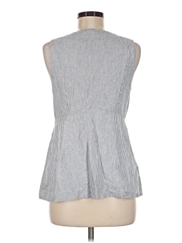 Olivaceous Sleeveless Button-Down Shirt (view 2)
