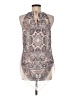 BCBGMAXAZRIA Paisley Ivory Sleeveless Blouse Size M (estimated) - photo 2