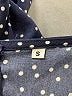 Unbranded 100% Dacron Polka Dots Blue Casual Dress Size S - photo 7