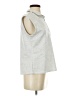 Unbranded Silver Sleeveless Button-Down Shirt Size S - photo 4