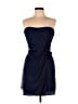 David's Bridal 100% Polyester Solid Blue Cocktail Dress Size 12 - photo 1