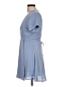 Lush Solid Blue Casual Dress Size L - photo 5