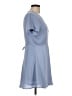 Lush Solid Blue Casual Dress Size L - photo 4