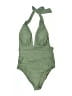 Unbranded Solid Green One Piece Swimsuit Size L (estimated) - photo 1