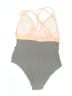 Unbranded Houndstooth Orange One Piece Swimsuit Size M (estimated) - photo 2
