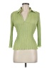 E.C. Designs 100% Polyester Green 3/4 Sleeve Blouse Size M (petite) - photo 1