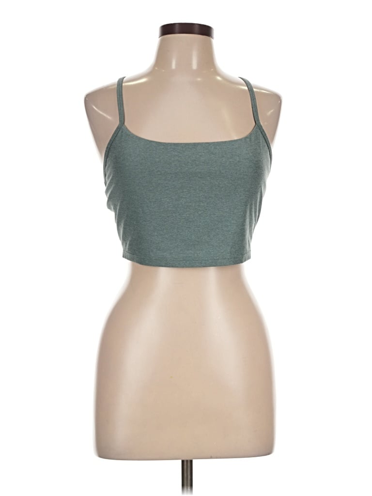 Pre-owned Active By Old Navy Tank Top Green Halter Neckline Tops